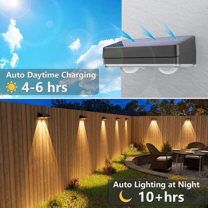 Solar Fence & Post Cap Lamps, Dual Colour LED, 8-Pack