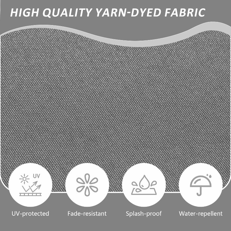Striped Outdoor Lounge Cushion, Waterproof, Removable Cover, 10 Colours