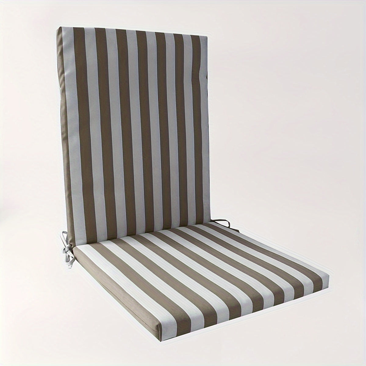 High-Back Chair Cushion, Striped, Foldable, 4 Colour Options