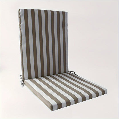High-Back Chair Cushion, Striped, Foldable, 4 Colour Options