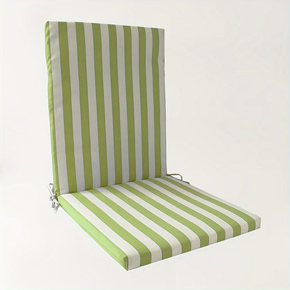 High-Back Chair Cushion, Striped, Foldable, 4 Colour Options