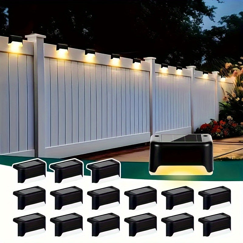 Solar LED Deck Lights, Auto On/Off, 12-Hour Runtime, Multi-Pack