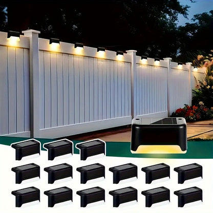 Solar LED Deck Lights, Auto On/Off, 12-Hour Runtime, Multi-Pack
