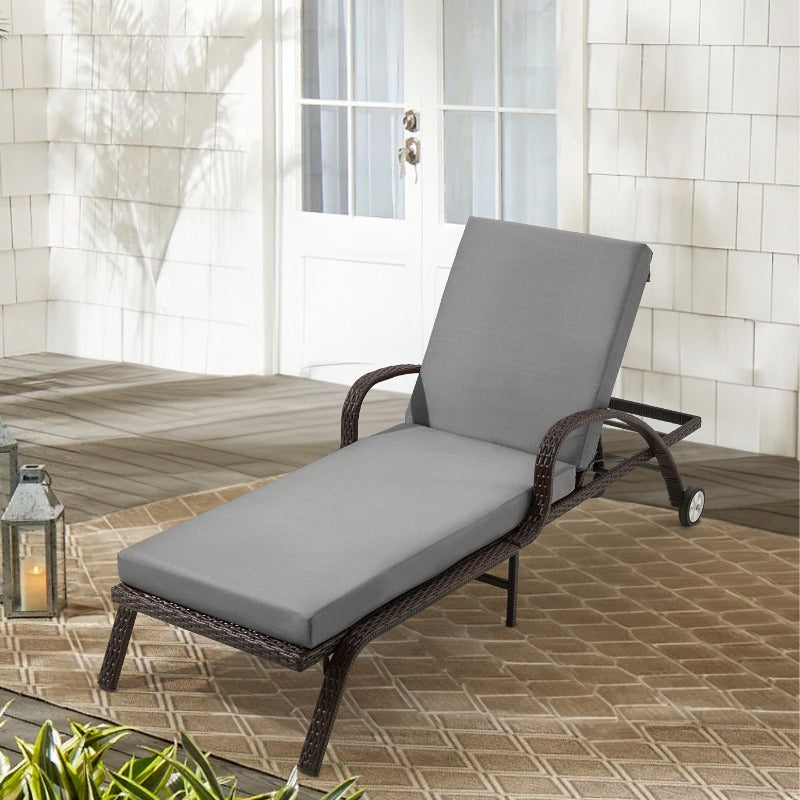 Striped Outdoor Lounge Cushion, Waterproof, Removable Cover, 10 Colours