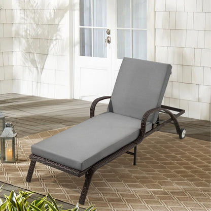 Striped Outdoor Lounge Cushion, Waterproof, Removable Cover, 10 Colours