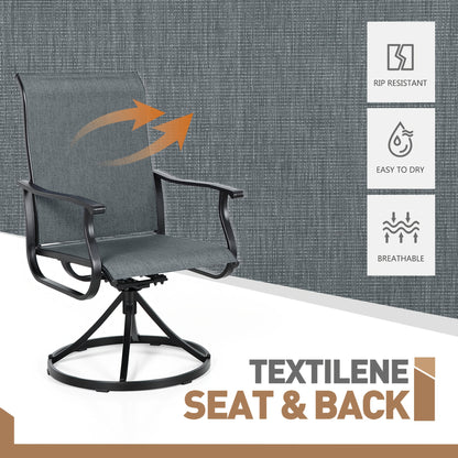 360° Swivel Patio Chairs, UV Resistant, 330 lbs, Set of 2–6