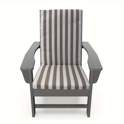 High-Back Chair Cushion, Striped, Foldable, 4 Colour Options
