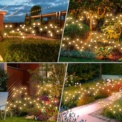 Solar Firefly Garden Stake Lights, 8-Pack, IP65 Weatherproof