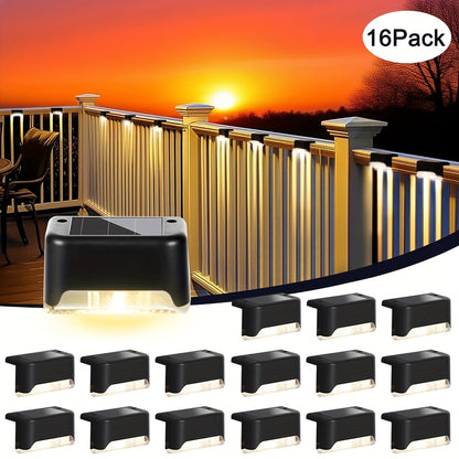 Solar Step & Stair Lights, Warm White LED, 4–30 Pack