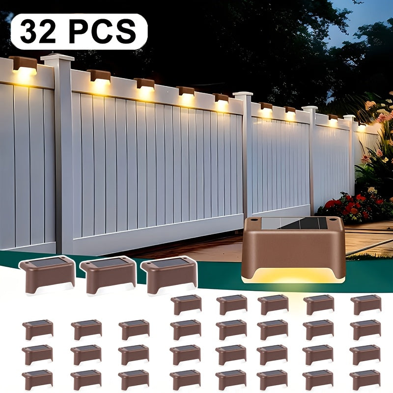 Solar LED Deck Lights, Auto On/Off, 12-Hour Runtime, Multi-Pack