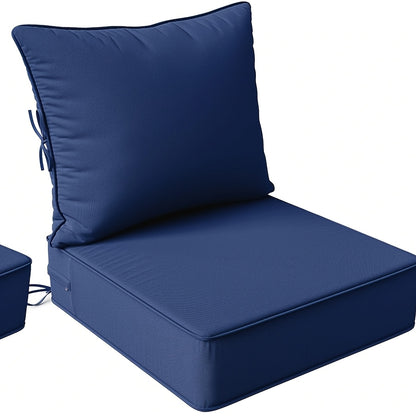 Square Patio Cushions, 24" × 24", Memory Foam, Waterproof, Multi-Pack