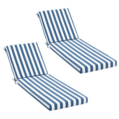 Striped Outdoor Lounge Cushion, Waterproof, Removable Cover, 10 Colours