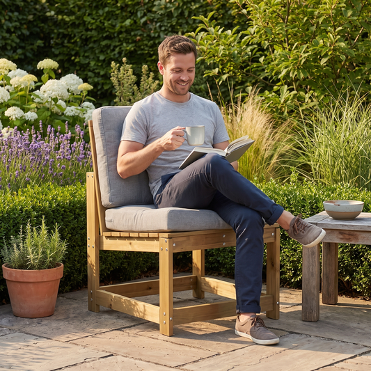 Pine garden chair lifestyle