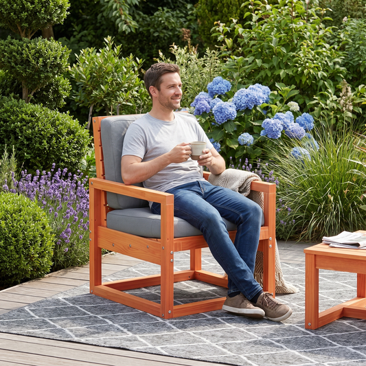 Pine garden chair lifestyle