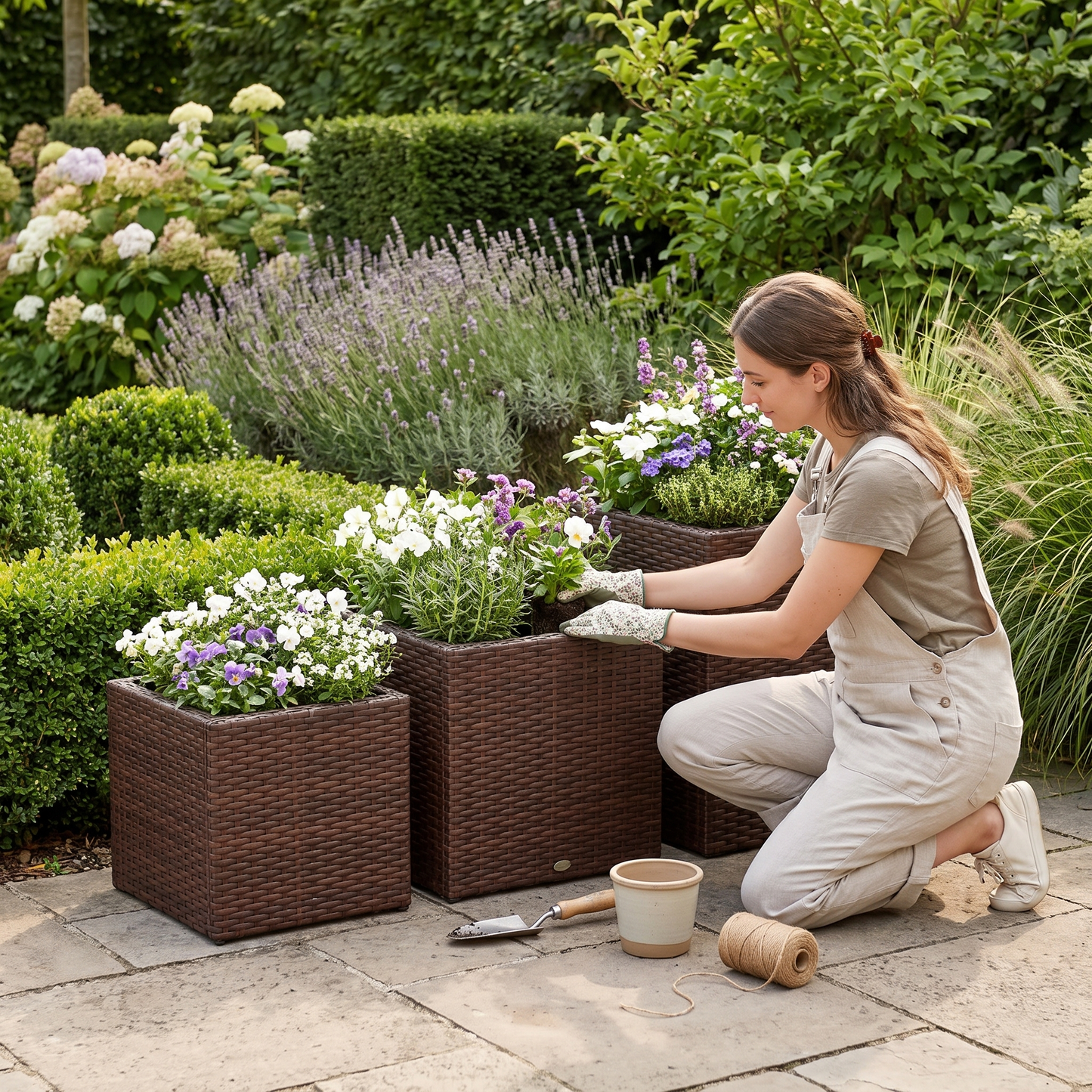 Garden planters set of 3 lifestyle